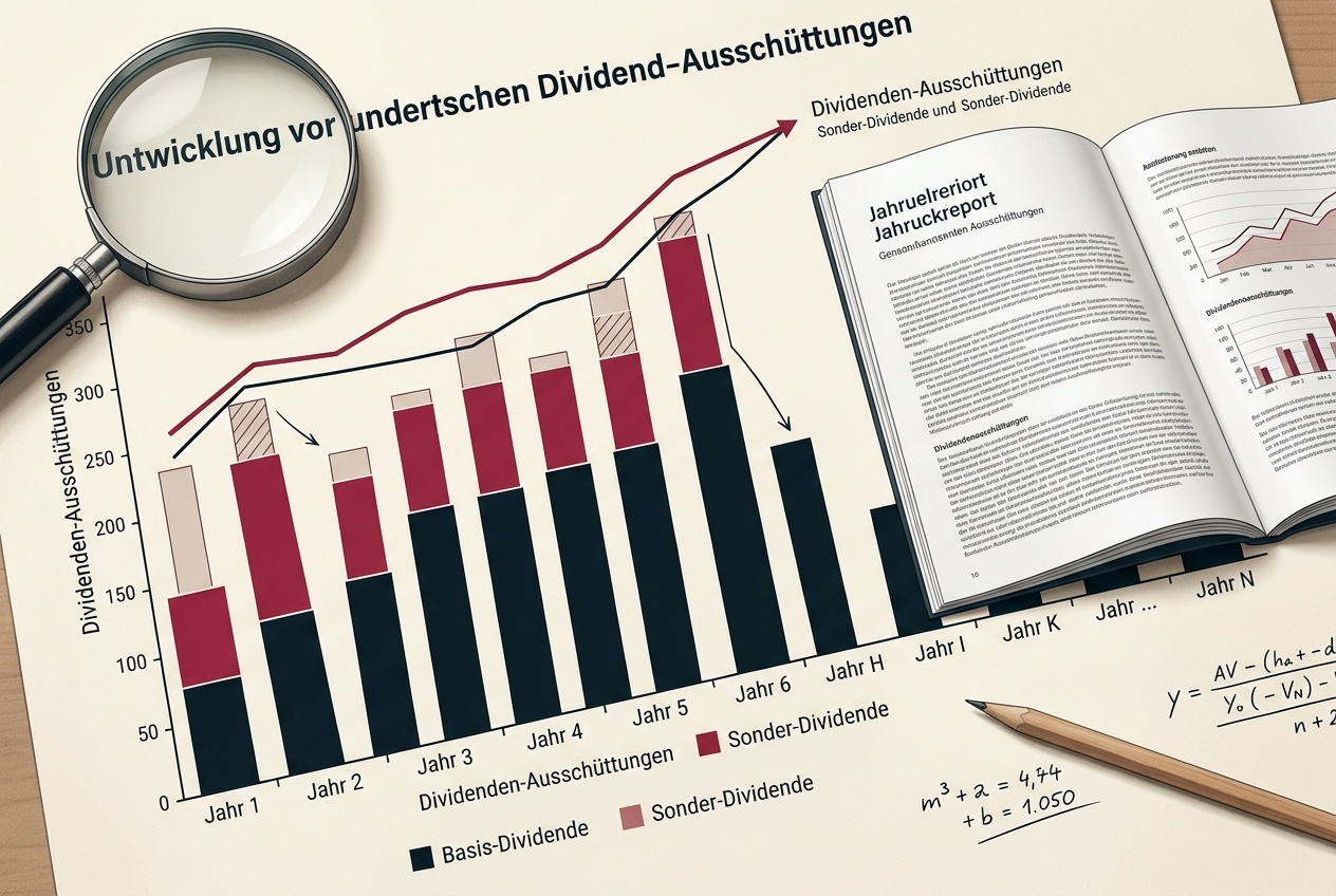DAX-Schautafel mit deutschen Dividendenwerten